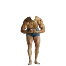 Muscle Man Stand In Cardboard Cutout 183cm