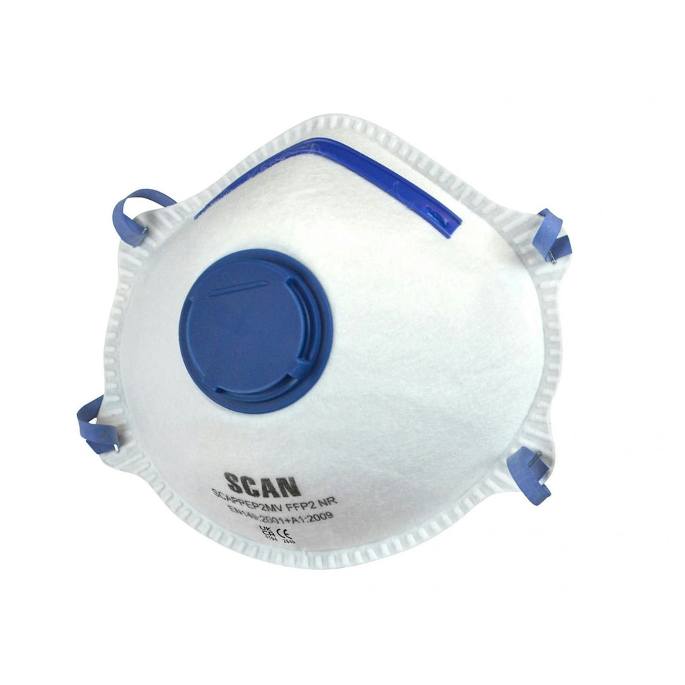 image 1 of Scan Moulded Valved Disposable Mask - Multi Colour - Box of 10