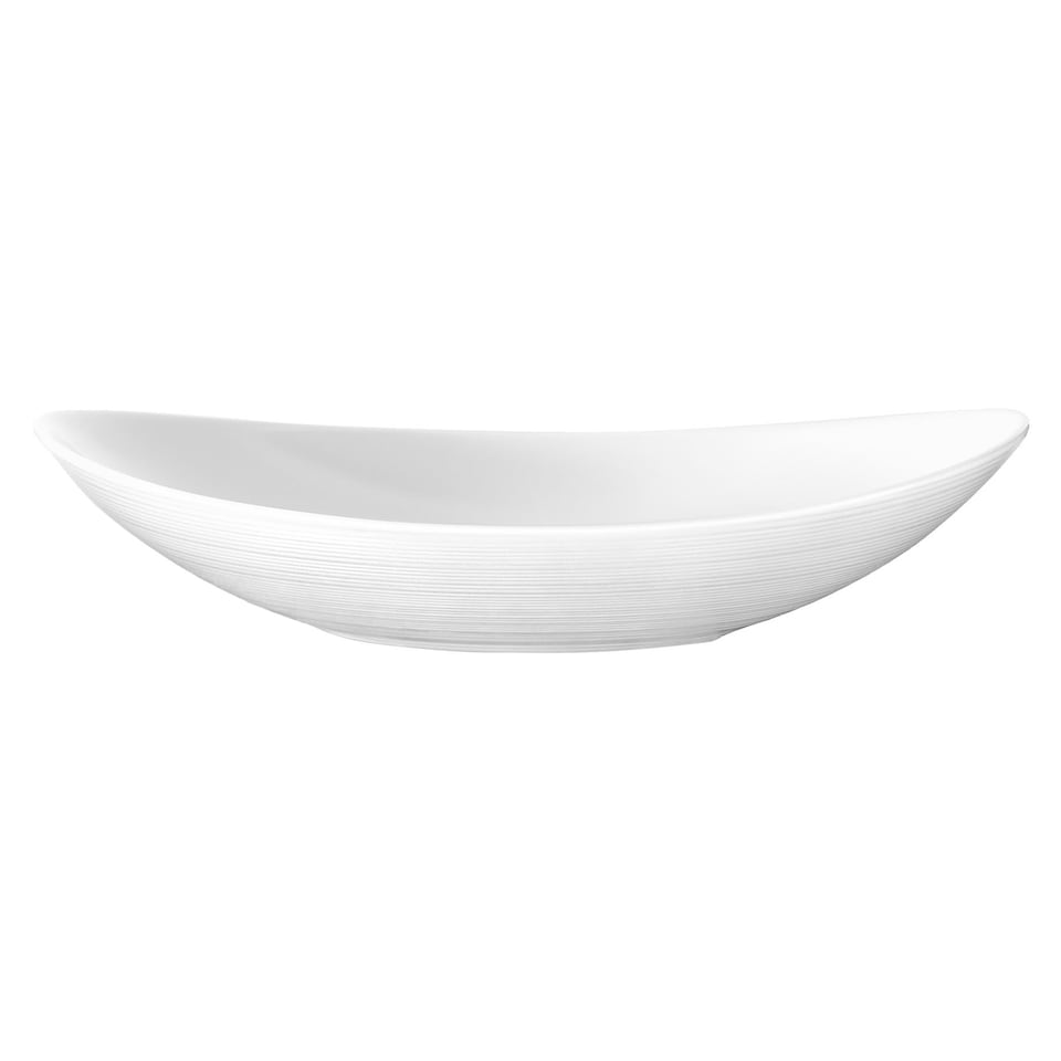 image 1 of Bormioli Rocco Prometeo Oval Glass Soup Plates - 23cm - White - Pack of 6 | White | White