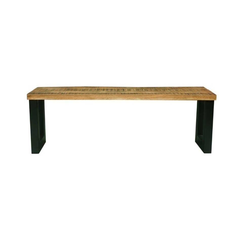 image 1 of Induse Bench - Mango Wood/Iron - L44 x W140 x H45 cm - Mango PP Saw Finish Brown