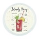image 1 of Bloody Mary Cocktail Round Worktop Protector - Textured Glass Chopping Board