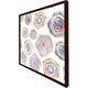 image 1 of Hand painted multicolour watercolour  geometrical pattern (Picutre Frame) Brown | S