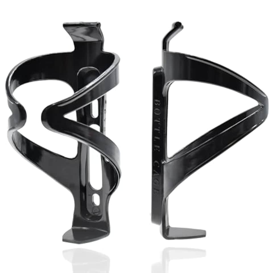 image 1 of Six Peaks Universal Cycling Bottle Cage Holder, Lightweight, Durable, Easy-Fit With Secure Grip For Road & Mountain Bikes, Black, 18cm