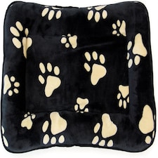 Actiaspet - Small Faux Fur Dog/Puppy Pawprint Cage Bed (24")