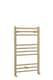 image 1 of Straight Towel Radiator with Round Rails 800mm x 500mm, Brushed Brass