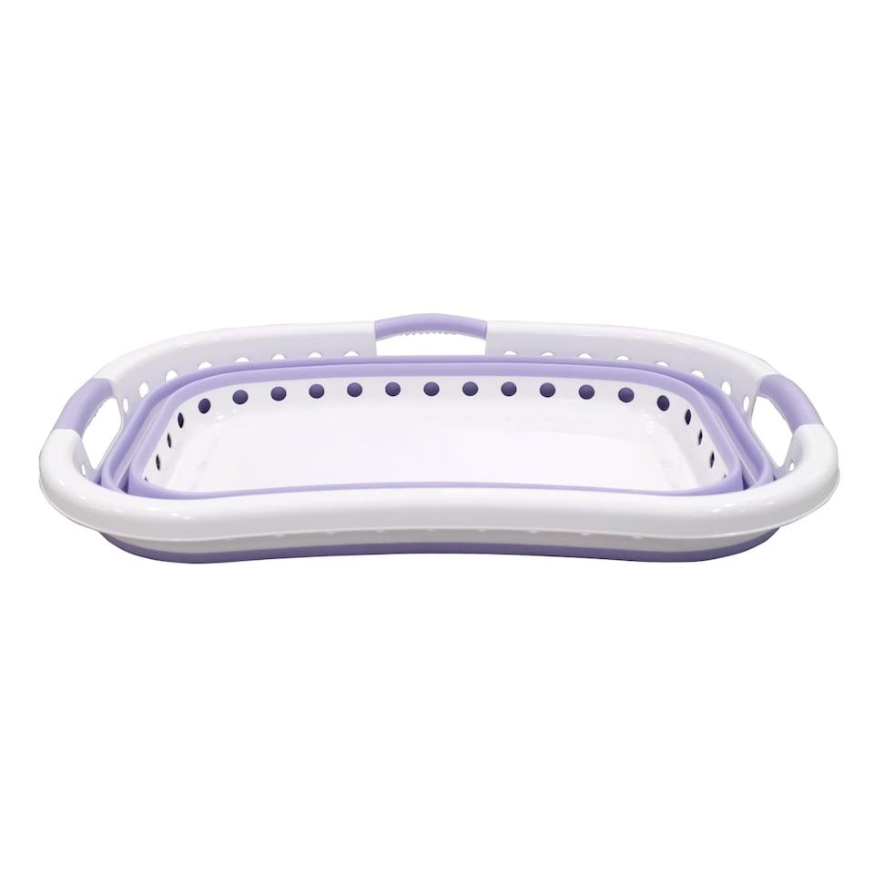 image 1 of Spring & Spruce Hip Hugging Collapsible Laundry Basket