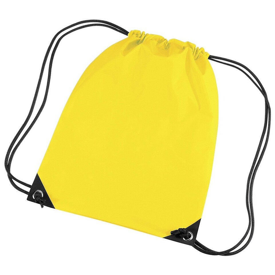 image 1 of Bagbase Premium Gymsac Water Resistant Bag (11 Litres) - Yellow - One Size Yellow | One Size