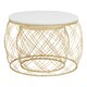 image 3 of Jodie Set Of Two Side Tables With White Marble And Gold Frame Gold
