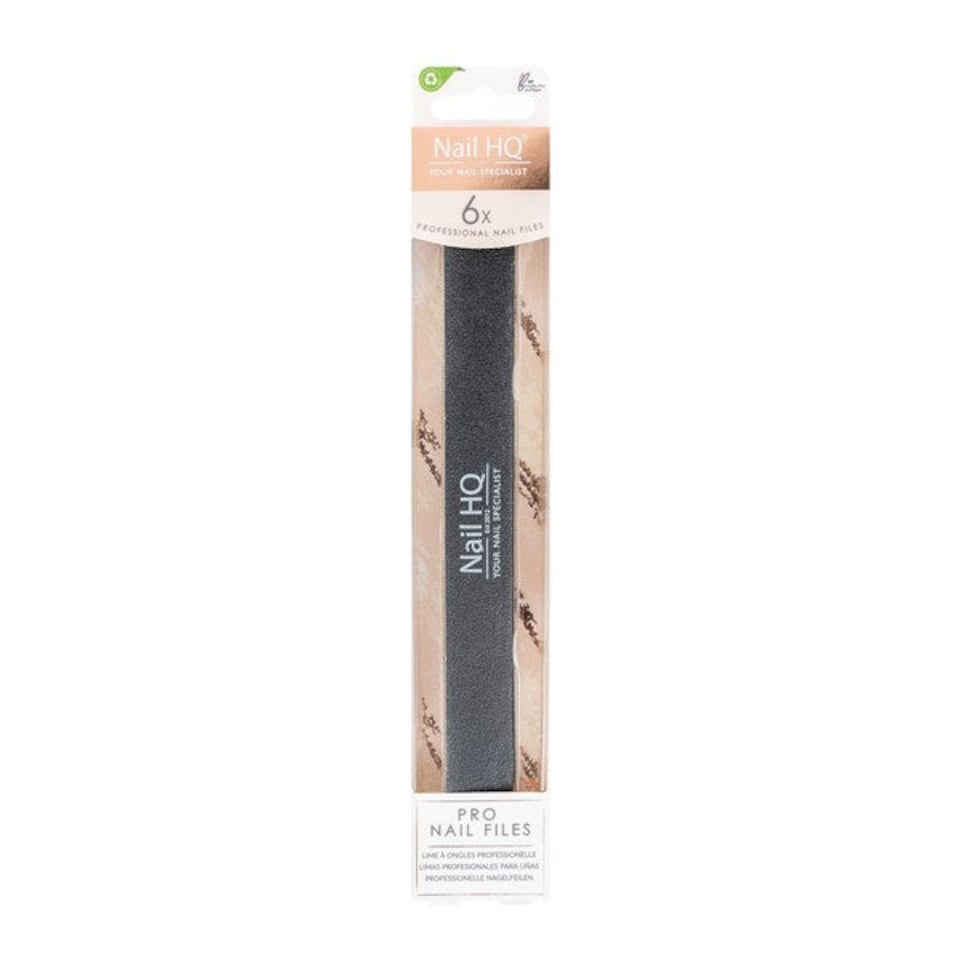 image 1 of Nail HQ Professional Nail Files - Pack of 6 | Black