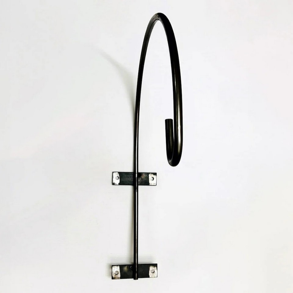 20 inches Wall Swan Neck Bracket - Bare Metal - Ready to Rust - L38 x W10 x H48 cm
