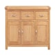 image 1 of Bologna 3 Door 3 Drawer Sideboard - L44 x W150 x H86 cm - Oak | Brown
