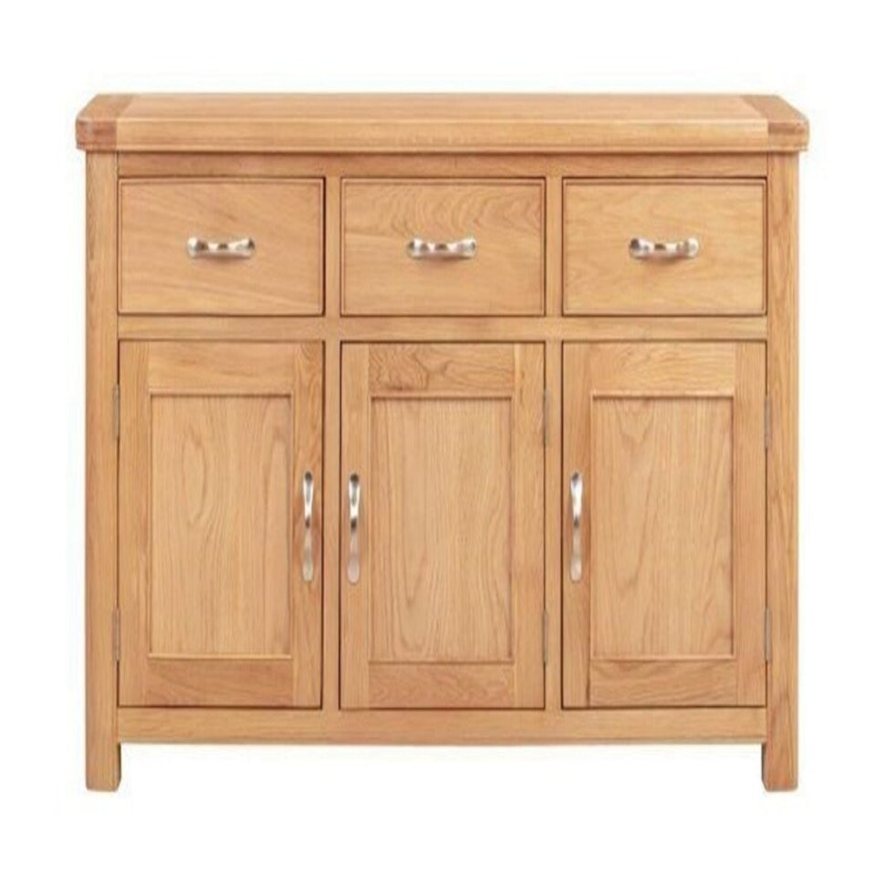 image 1 of Bologna 3 Door 3 Drawer Sideboard - L44 x W150 x H86 cm - Oak | Brown