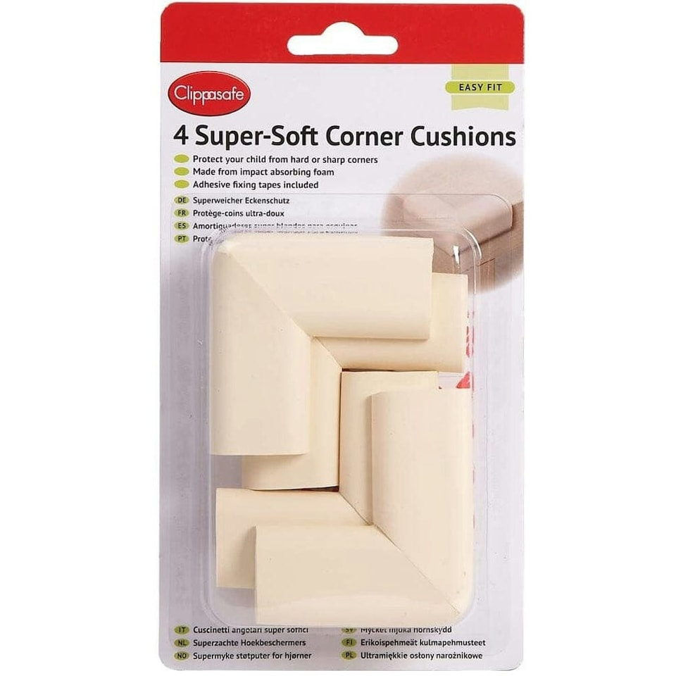 image 1 of Clippasafe Super-Soft Corner Cushions Pack of Four