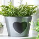 image 2 of Vintage Zinc Heart Herb Planter N/A