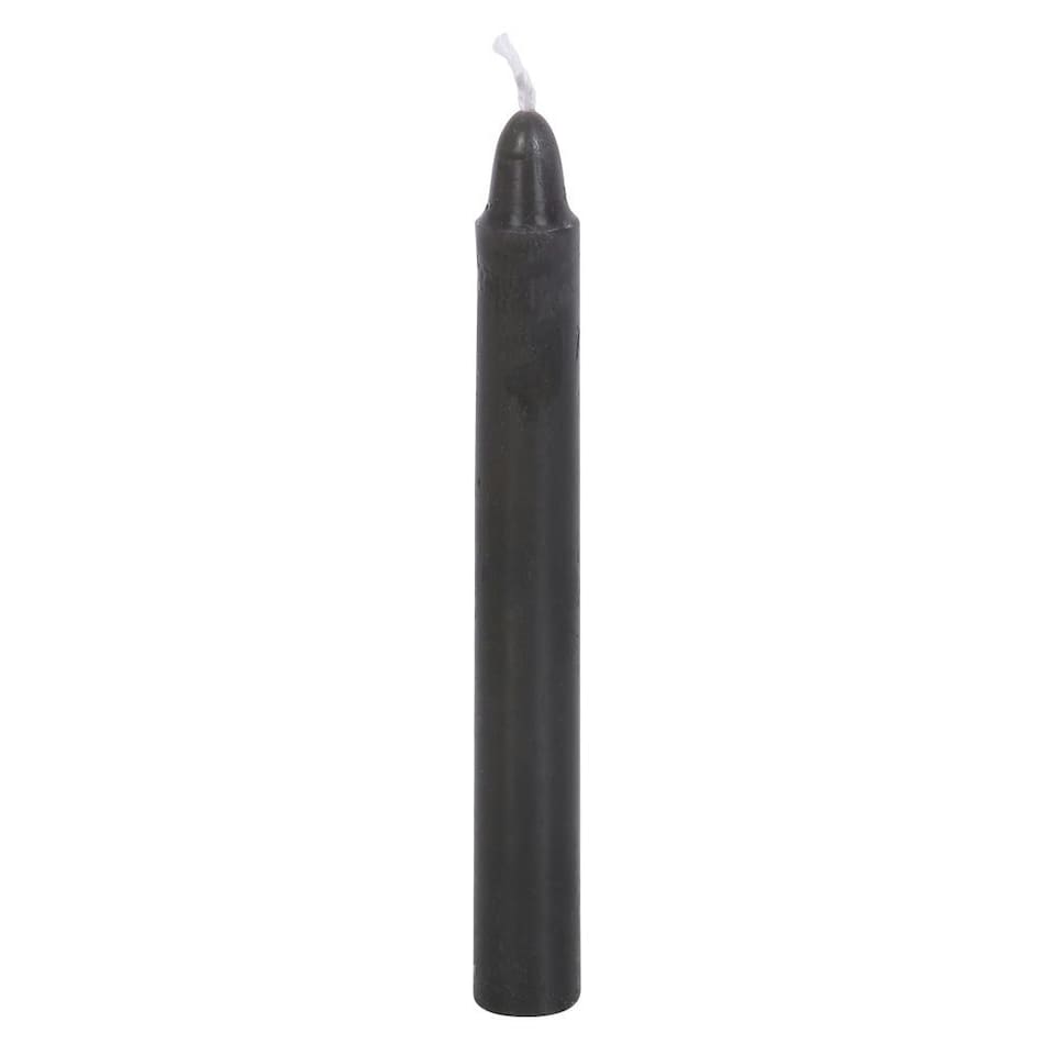image 1 of Pack of 12 Black 'Protection' Spell Candles | Black
