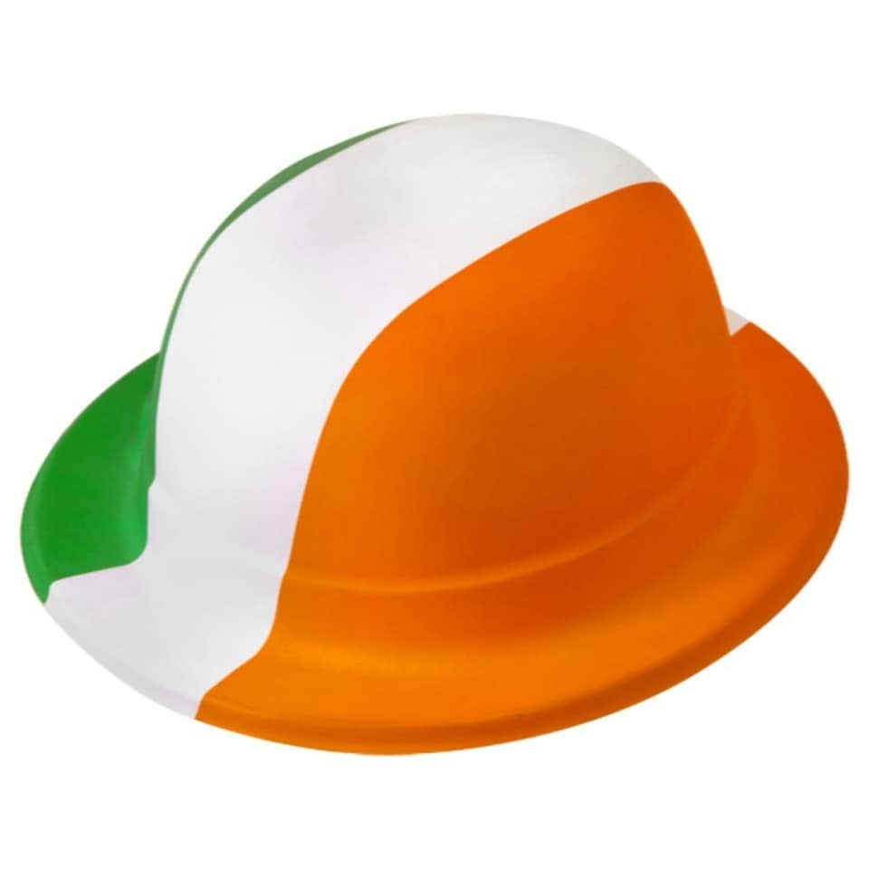 image 1 of Hat Bowler Eire Orange White Green Adult