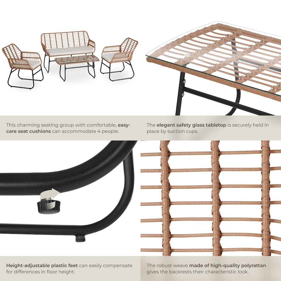 image 1 of Garden Furniture Set Molfetta XL - for 4 people, water-repellent, weather-safe