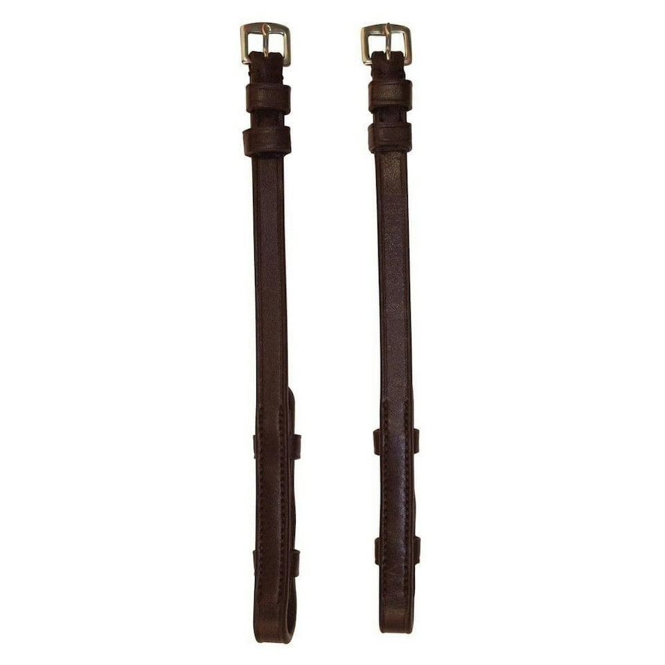 image 1 of Collegiate Comfitec European Leather Horse Cheekpiece - Brown - Full