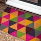 image 7 of Nicola Spring 2x Coir Door Mats - 90 x 60cm Triangles Decorative Indoor Front Door Entry Dirt Trapper Non Slip Backing Doormat