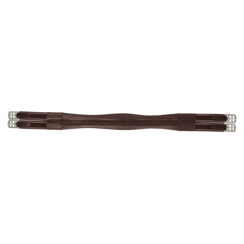 HyCOMFORT Leather Padded Double Elasticated Atherstone Girth - Brown - 36in