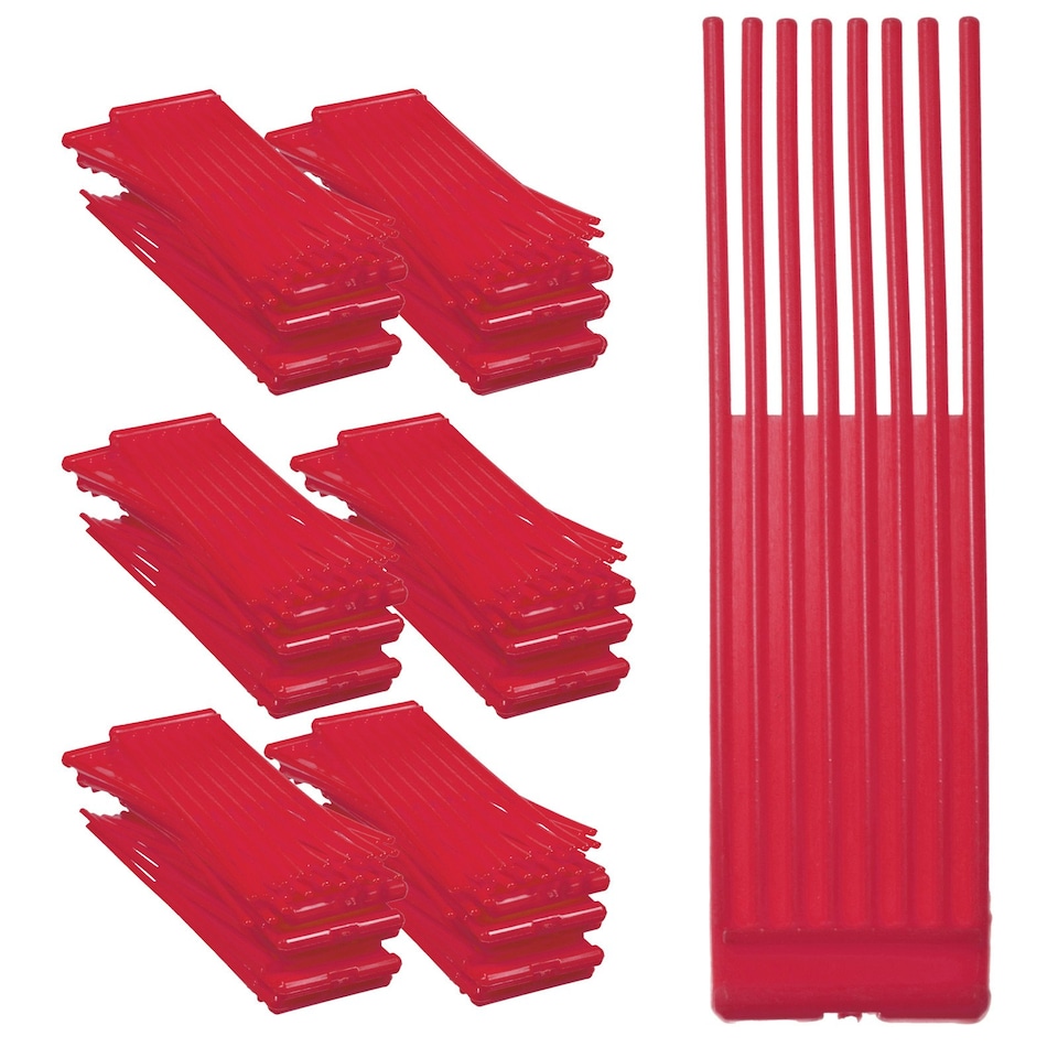image 1 of SPARES2GO Power Sweeper Brushes for WESTWOOD COUNTAX Lawn Tractor Mower 5086 Bristles x 60 Red