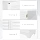 image 4 of HOMCOM 183x60cm Tall Freestanding Bathroom Cabinet Retro 3 Compartments White White
