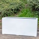 image 2 of Primrose Stone Composite White Trough Outdoor Garden Planter 120cm