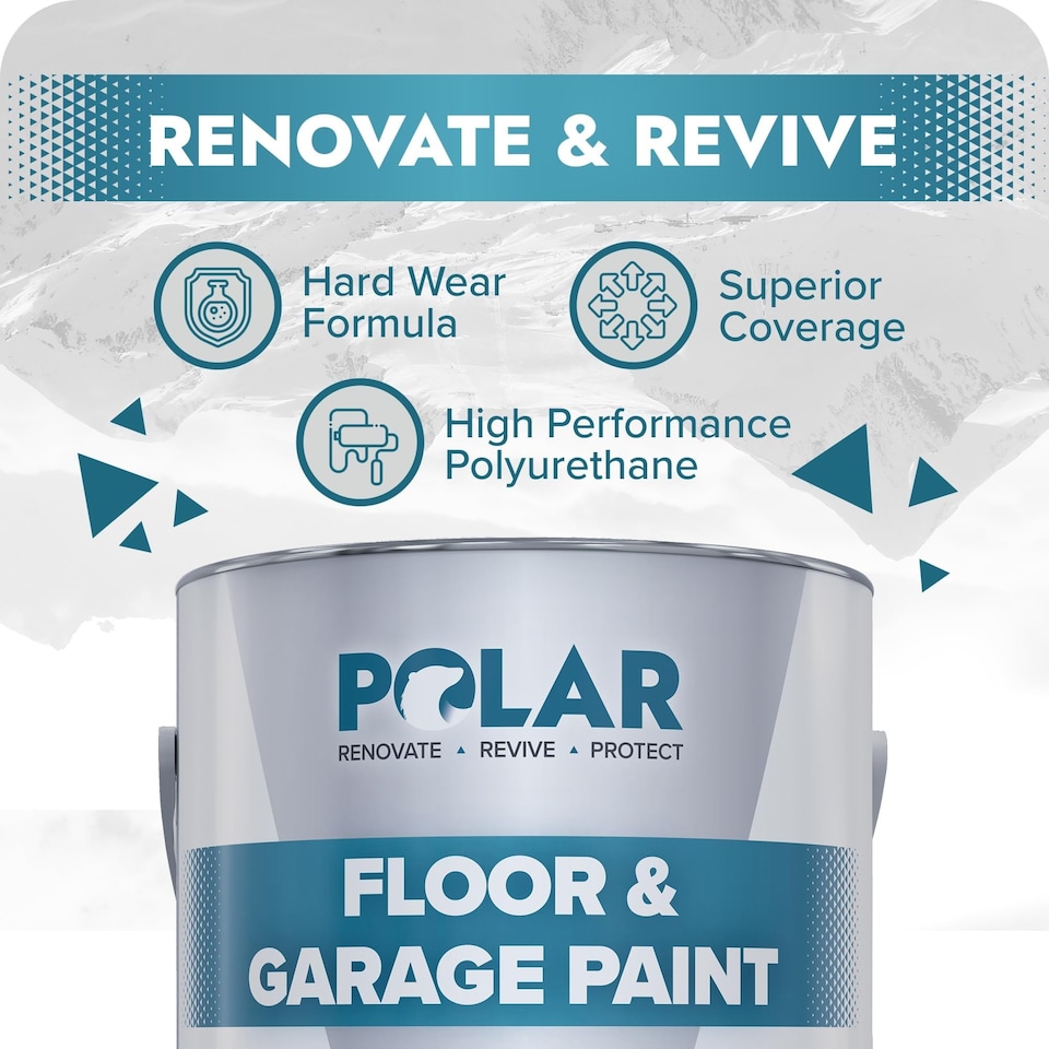 image 1 of Polar Floor & Garage Paint Heavy Duty Durable | Grey | Light Grey | 5 litre