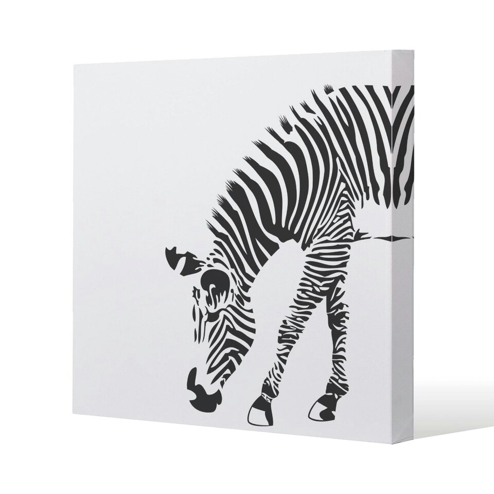 image 1 of Zebra (Canvas Print) 114 x 114 x 4cm