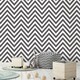 image 2 of Holden Décor Zig Zag Wallpaper - Black/White - 10m x 53cm Black