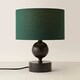 image 4 of ValueLights Anthony Candlestick Table Lamp Green Shade