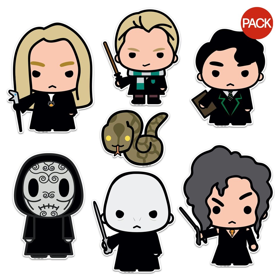 Harry Potter And The Deathly Hallows Deluxe Villains Stickers (Pack of 50) - Multicoloured - One Size