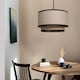 image 7 of Koral - Natural Rattan and Cane 25 cm Easy Fit Two Tier Pendant Shade | Cream | Medium | 1