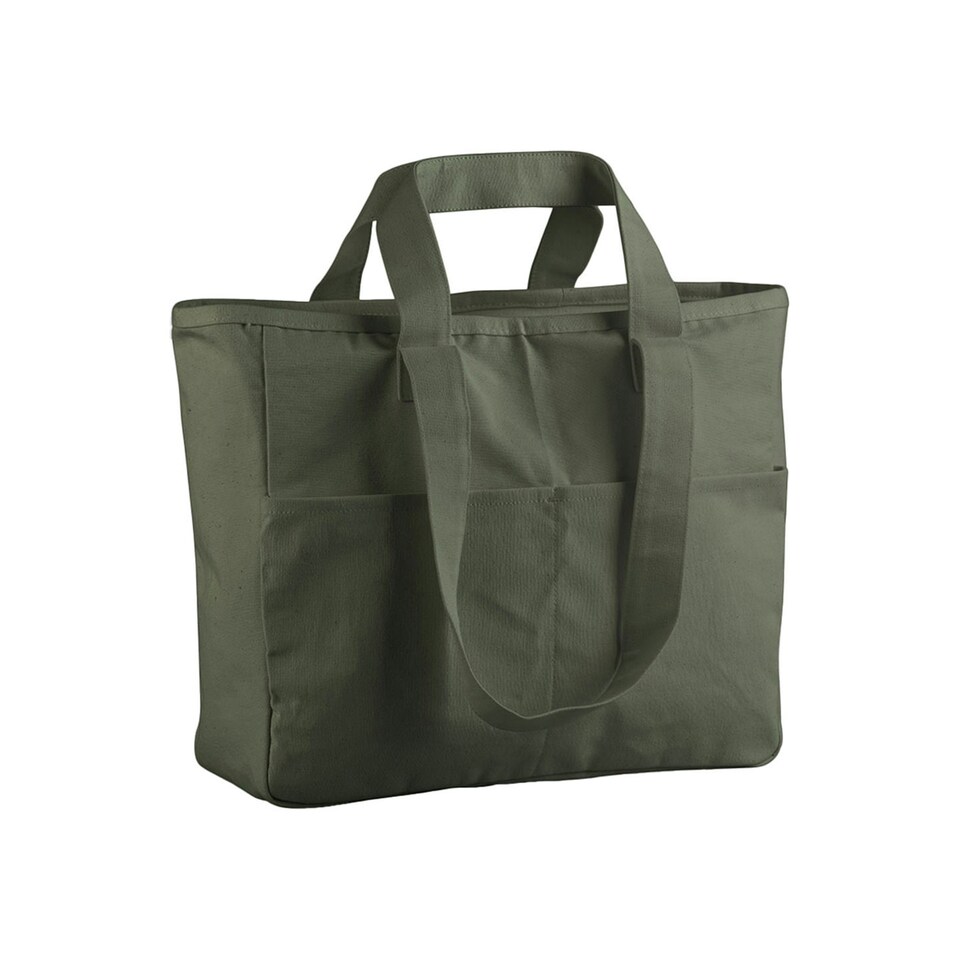image 1 of Westford Mill Cargo Double Handle Tote Bag - Olive Green - One Size