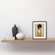 image 2 of Goddess Woman In Gold Black Klimt Style Robe 9x7" Black Framed Wall Art Print