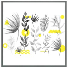 Selection of leaves (Picture Frame) Grey | S