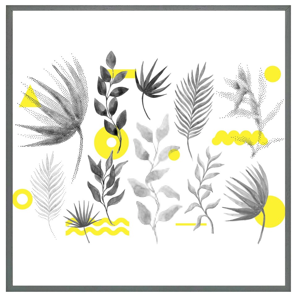 image 1 of Selection of leaves (Picture Frame) Grey | S