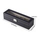 image 2 of Living and Home 6-Slot Elegant Faux Leather Watch Display Case