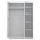 image 7 of FWStyle Stora 3 Door Wardrobe - White Gloss Front White