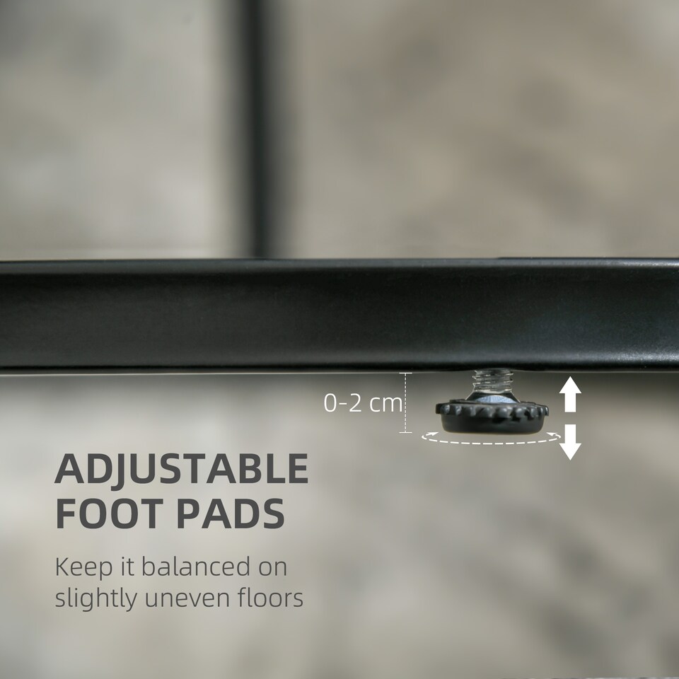 image 1 of HOMCOM Modern Coffee Table Set of 2, Nest of Tables with Steel Frame and Faux Marble Tabletop, Side Tables for Living Room Bedroom, Black