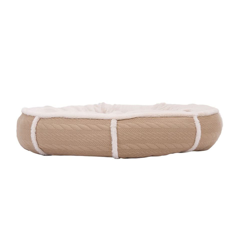 image 1 of Living and Home Pet Round Bolstered Bed for Cats & Dogs | Bronze | One Size