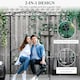 image 8 of Outsunny Garden Arbour Arch Metal Bench Loveseat Outdoor Patio Plant Climber