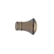 image 2 of 35mm Fixed Length Metal Curtain Pole Set Antique Brass Trumpet Finial 340cm | Bronze | Bronze