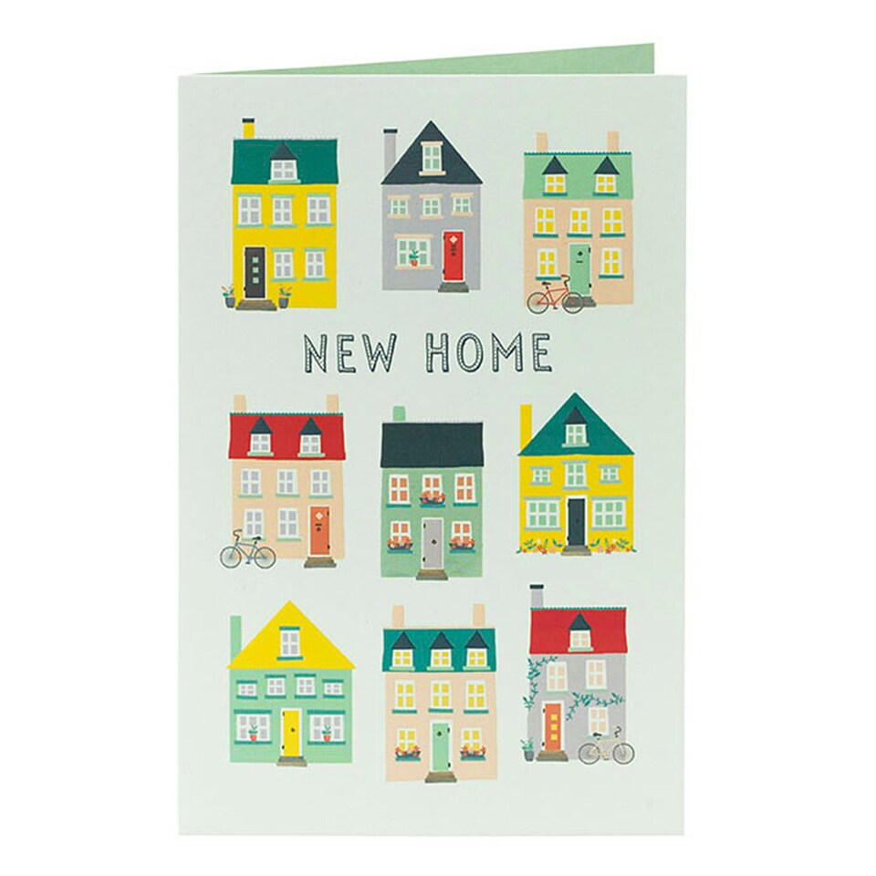 image 1 of New Home Card - Colourful Houses