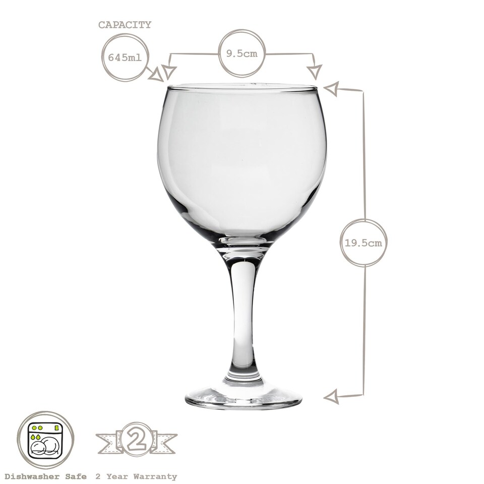 image 1 of LAV Misket Gin & Tonic Glasses - 645ml - Clear - Pack of 6