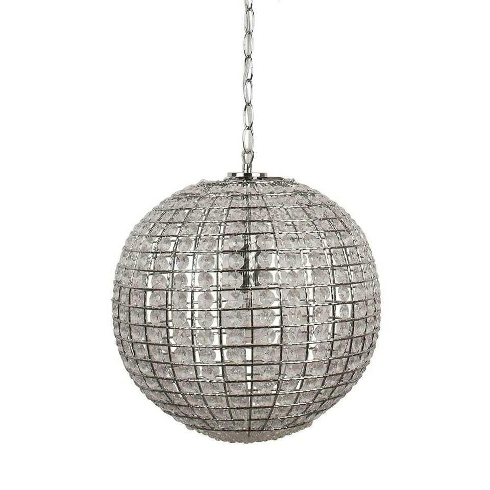 image 1 of Giliola 1 Light Pendant Chrome and Clear Ceiling Light