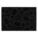 image 2 of JVL Footprint Rubber Scraper Doormat 40x60cm, Black