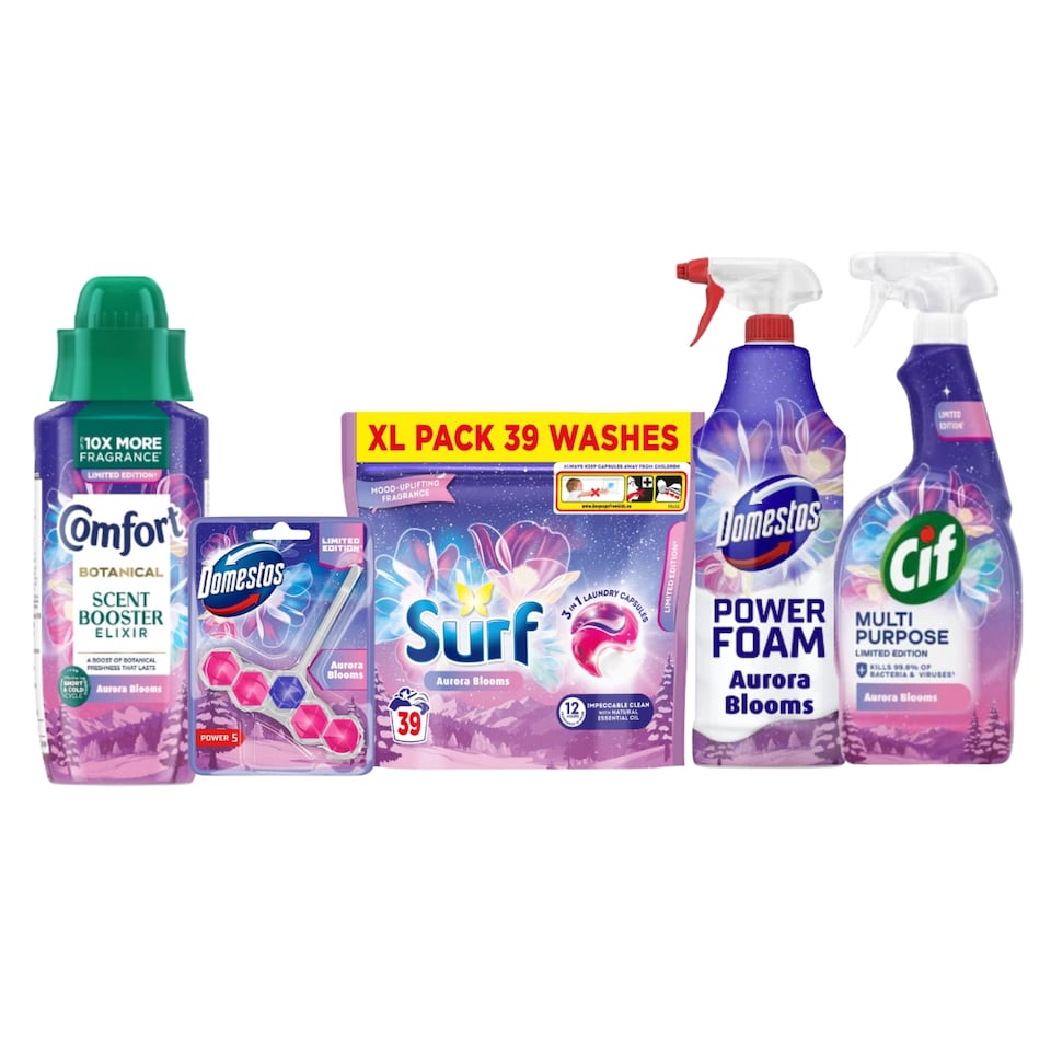 Aurora Blooms Winter Cleaning and Laundry 5 Piece Bundle