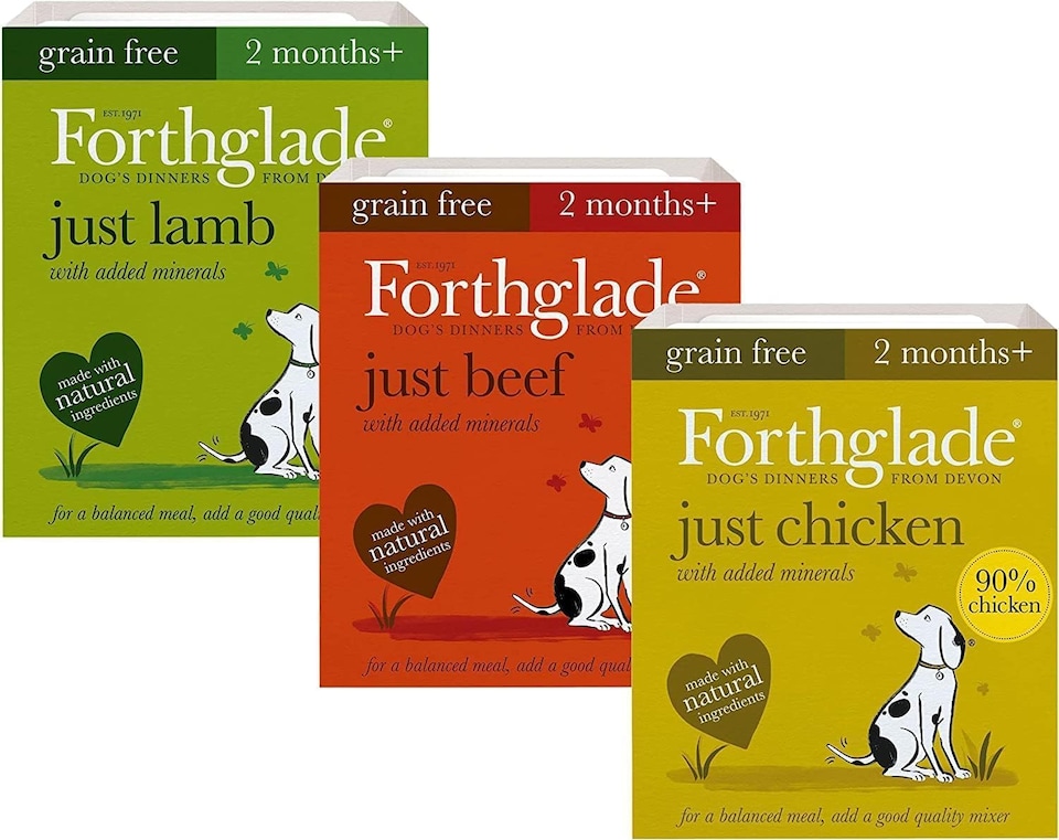 image 1 of Forthglade Just 90 Percent Multipack Complementary Wet Dog Food - 12 x 395g