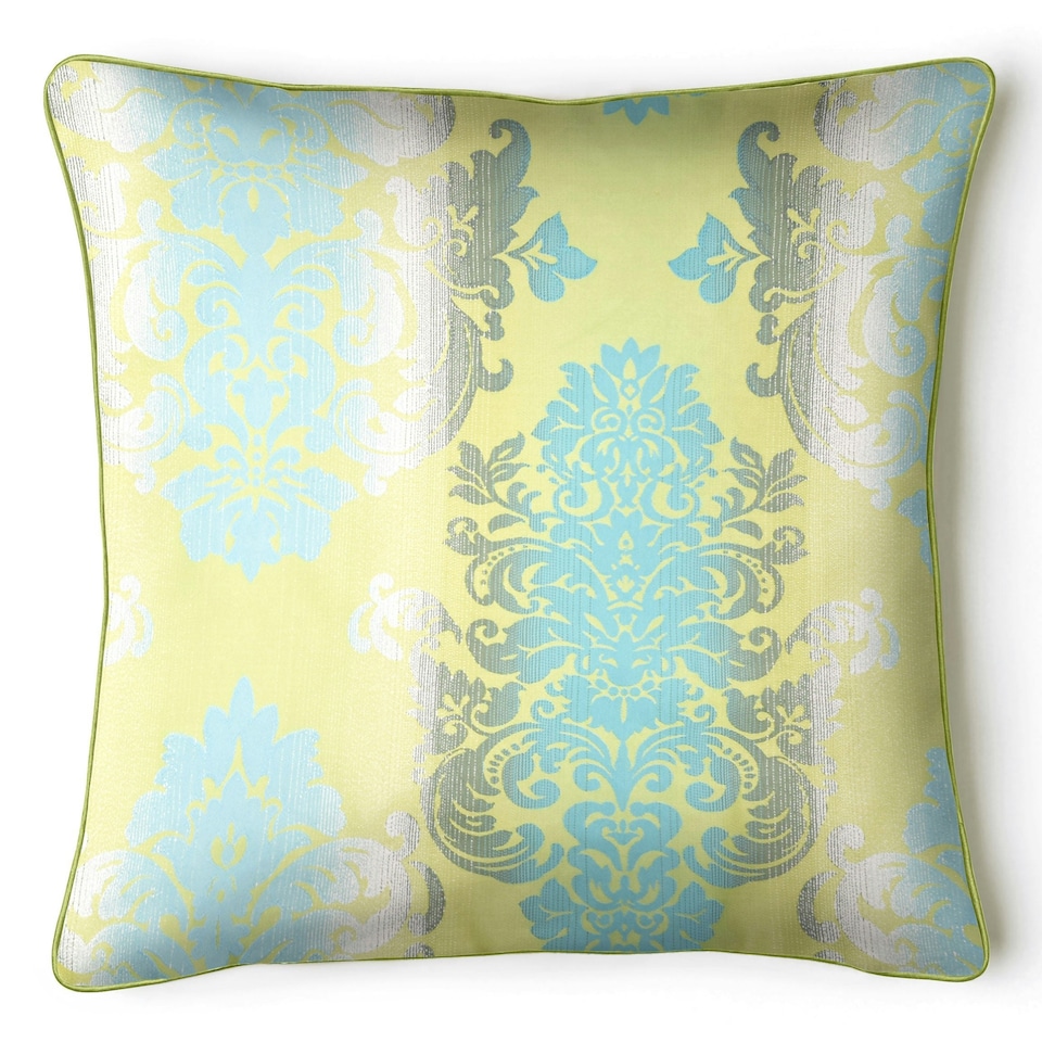image 1 of Glitter Damask Cushion - 43cm x 43cm Red | Burgandy